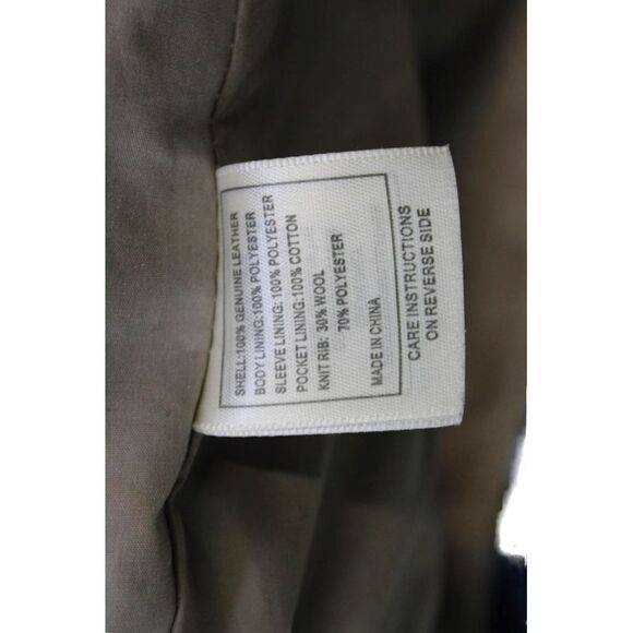 June Womens Front Zip Long Sleeve Collared Suede Jacket Brown Size Large - Picture 5 of 7